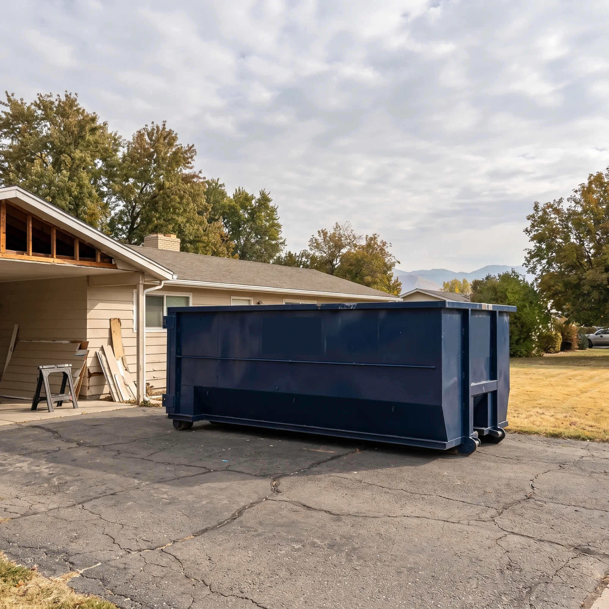 Dumpster on a Uinta County, WY job site