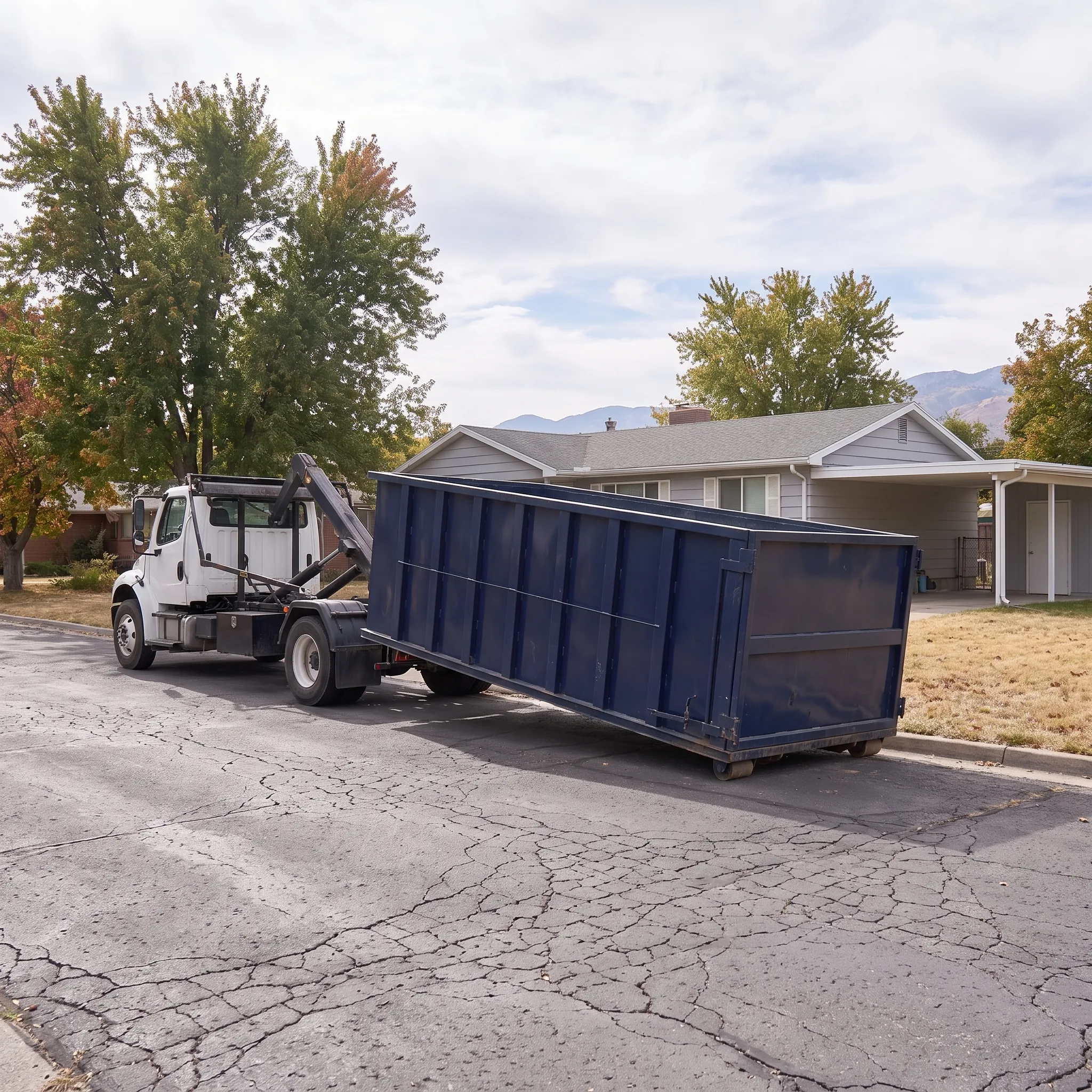 Roll-off dumpster delivery in Wyoming